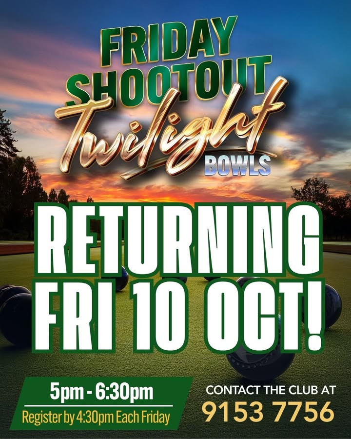 Featured image for “Friday SHOOTOUT Twilight Bowls: $10 Per Person at Olds Park Sports Club”