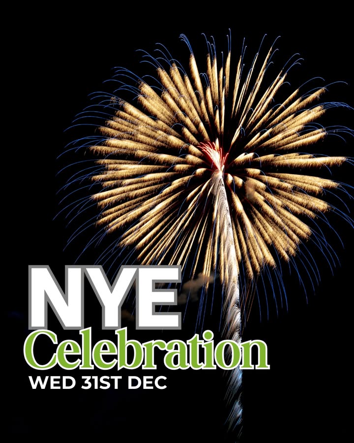 Featured image for “NYE Celebration: Live Music, City Fireworks & Two-Course Meal at Olds Park Sports Club”