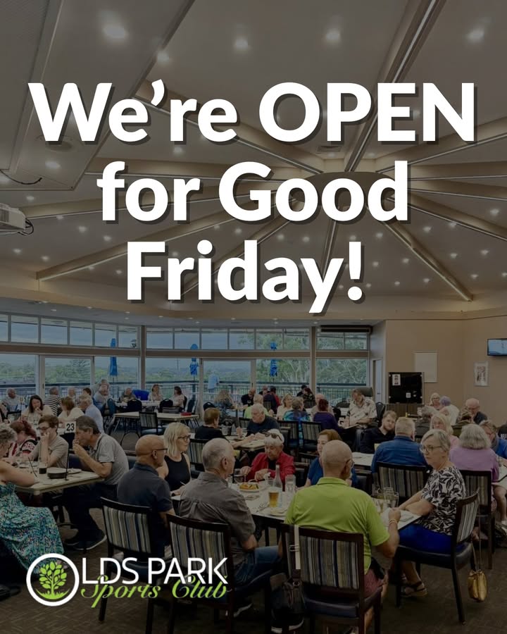 Featured image for “Good Friday at Olds Park Sports Club – Open All Day”