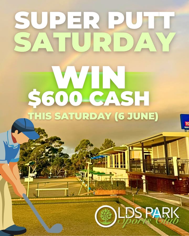 Featured image for “Super Putt Saturday – Win $600 Cash at Olds Park Sports Club”