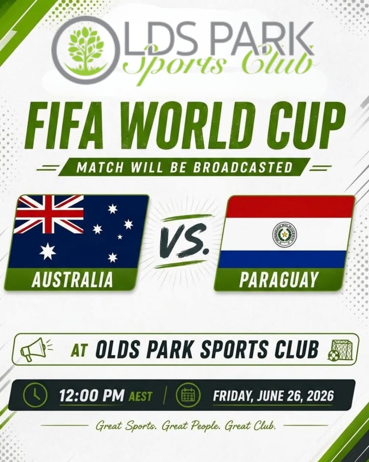 Featured image for “Watch the Socceroos vs Paraguay at Olds Park Sports Club”