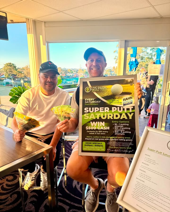 Featured image for “Two Super Putt Winners at Olds Park Sports Club”
